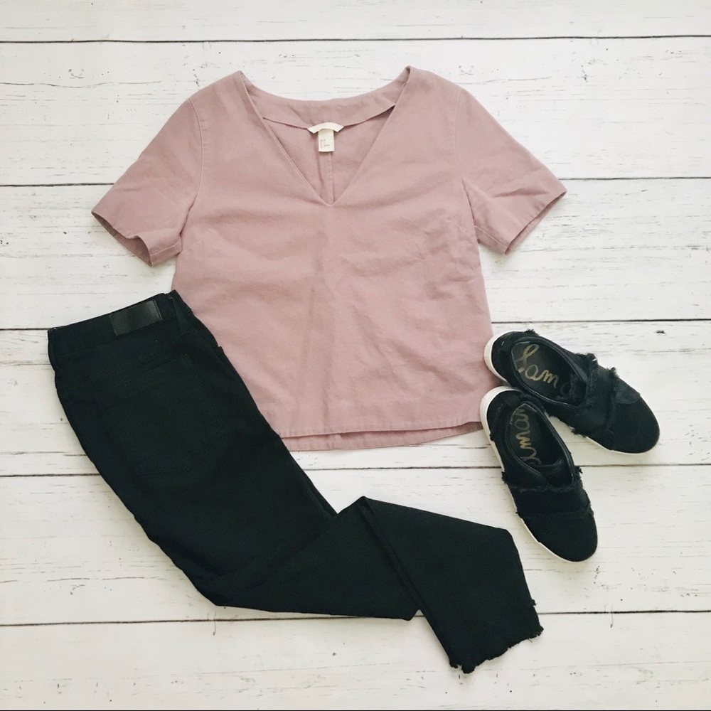 H&M Mauve Boxy Top